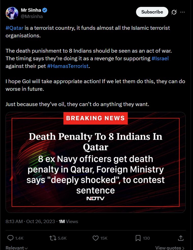 Guy who once tweeted “Boycott Qatar Airways” is now celebrating gas coming from Qatar &amp; still cheering Modi.

Ideology changes fast, but hypocrisy travels even faster.

<a href="/DrNimoYadav/">Dr Nimo Yadav 2.0</a> <a href="/Chaotic_mind99/">Jitesh</a> <a href="/Mrsinha/">Mr Sinha</a>