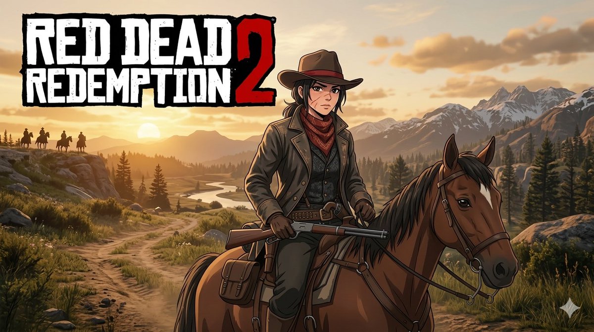 rippal_'s tweet photo. Behold, the pinnacle of human achievement: DLSS 5 in Red Dead Redemption 2. It’s such a "generational leap"#RedDeadRepemption2 #DLSS https://t.co/zZuLr55Pua
