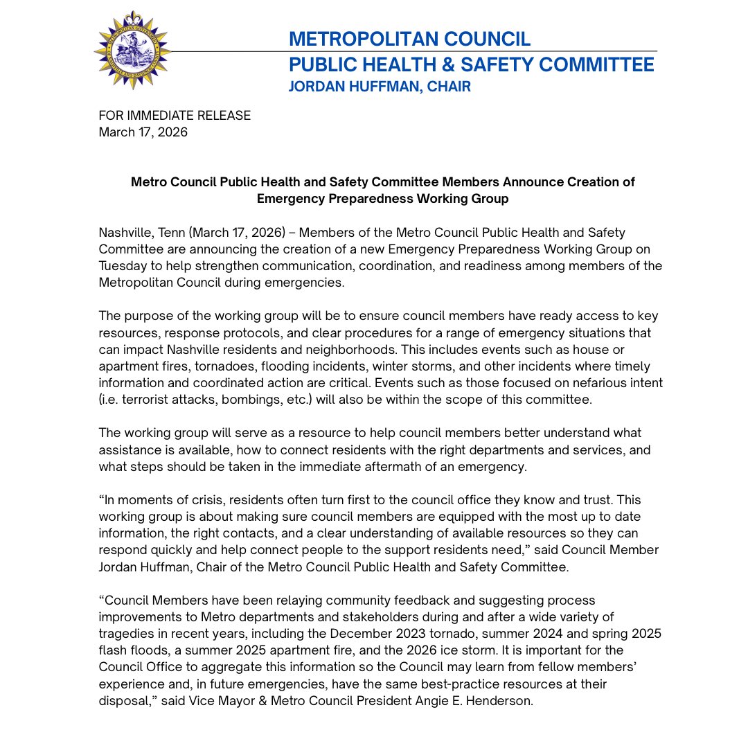 Councilman Jordan Huffman tweet media