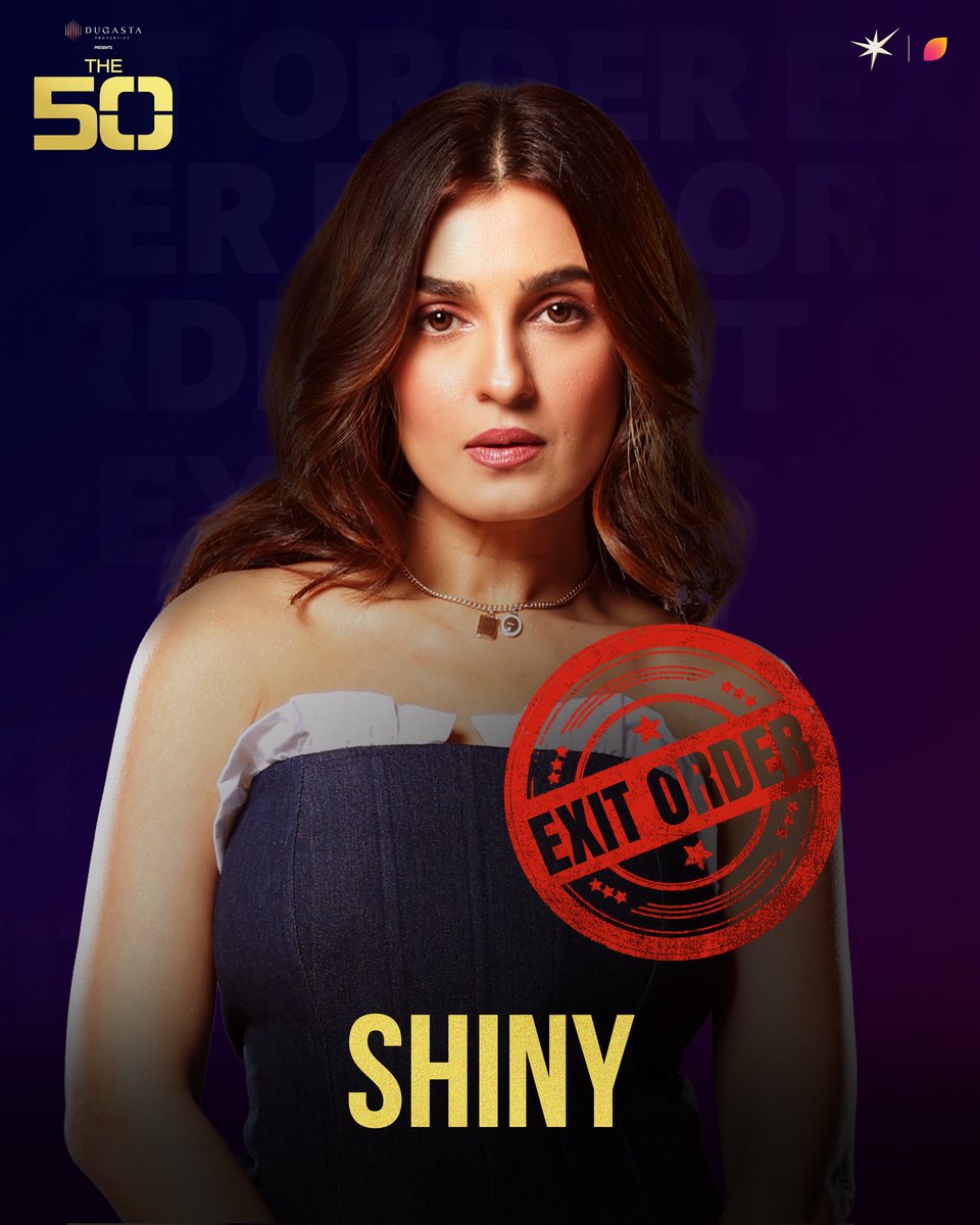HotstarReality's tweet image. Vote ki race mein reh gayi peeche, #Shiny ko mil gaya exit order!

Dekhiye #The50 ka naya episode, har roz raat 9 baje @JioHotstar par aur 10:30 baje #ColorsTv par