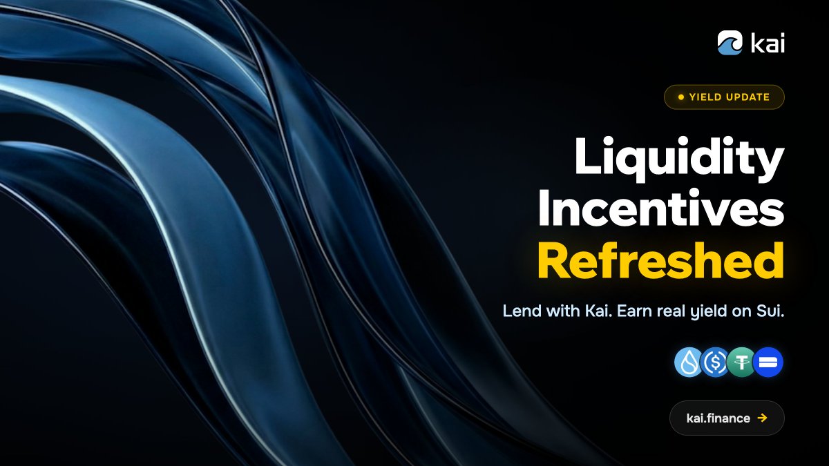 kai_finance_sui's tweet photo. New round of liquidity incentives is live on Kai.

SUI, USDC, USDT, DEEP vaults, all refreshed.

Deposit and earn at https://t.co/o6iqzlt0PQ 🌊 https://t.co/kkxfrAeAXi