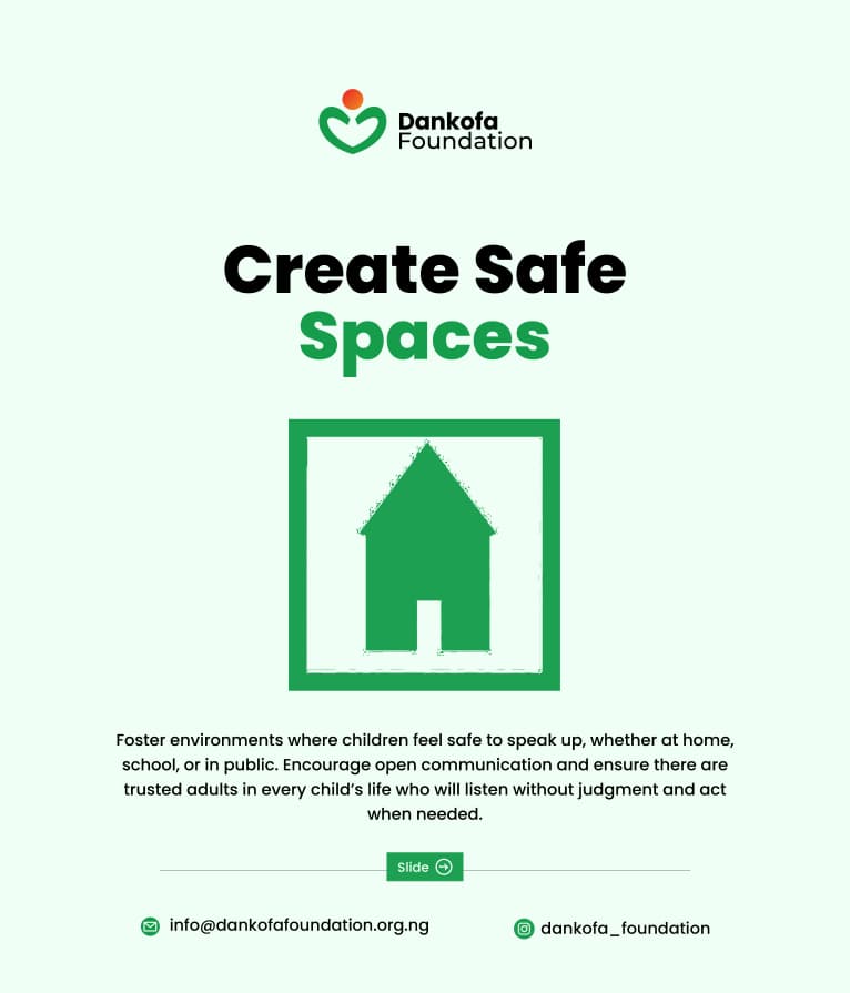 Dnkf_foundation's tweet photo. Every child deserves to laugh freely, play safely, and grow without fear.
But too many live in silence.
Child abuse is real and it's closer than we think.
Let's break the silence together. 
Swipe to learn how to prevent child abuse.

#ProtectOurChildren #dankofafoundation https://t.co/2hDqoOe84T