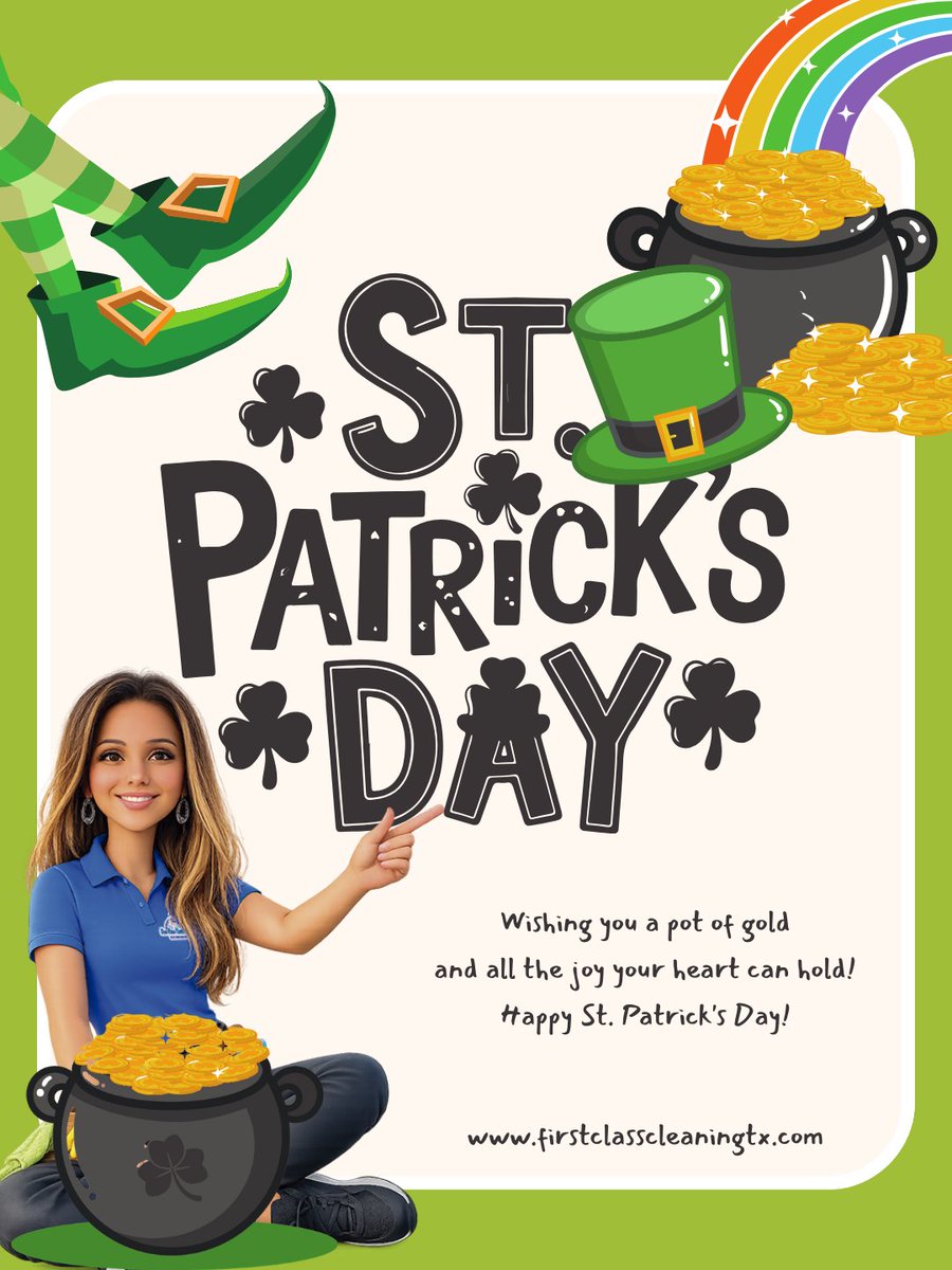 firstclassctx's tweet image. This St. Patrick’s Day, feel lucky knowing your home is clean, comfortable, and welcoming. A fresh space makes every celebration even better. 🍀🏡

#StPatricksDay #LuckyHome #TexasCleaning #LivingstonTX #CleanLiving
