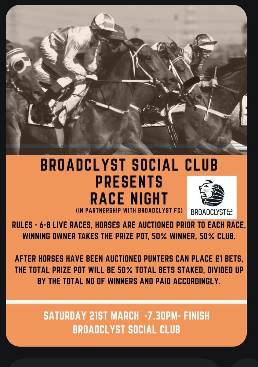 BroadclystSC's tweet photo. This Saturday.  Yippee. https://t.co/wbyfonZiQV