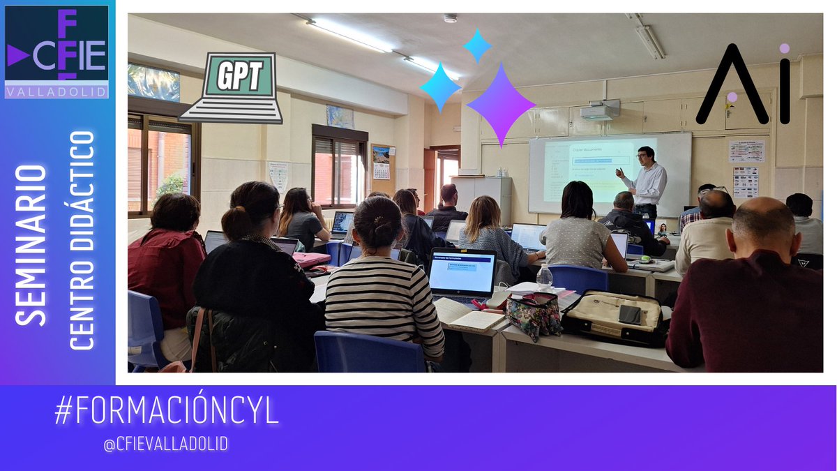 CCNN1_CFIEVA's tweet photo. @CDidactico continua su formación en #InteligenciaArtificial con este seminario. De la mano de @vferval, ponente interno del centro, ponen en práctica herramientas útiles para el día a día:
💻Generar formularios.
🗒️Reconocimiento de textos
📉Proyecto intermodular
@Educacyl https://t.co/3NV852VwJG