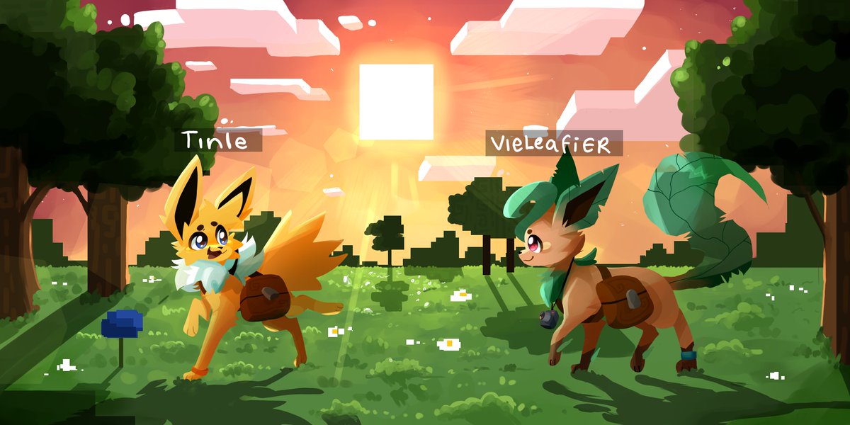 Jolteon and leafeon Joined the Game (old art)