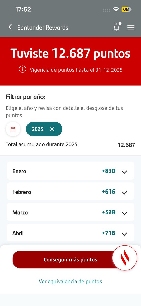 Aviles2012's tweet photo. @santanderchile a fin de año me dijeron que debería gastar X cantidad de Pesos para mantenerme en el nivel. Los gasté. Partí el año con Nivel 1 de Santander Rewards pero me dijeron que arreglarían el problema. Volví a Nivel 2. Ahora reviso y soy 1 nuevamente. https://t.co/elqNoXXmce