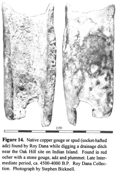 A Copper Gouge (or damaged spud) from Penobscot County, Maine ...