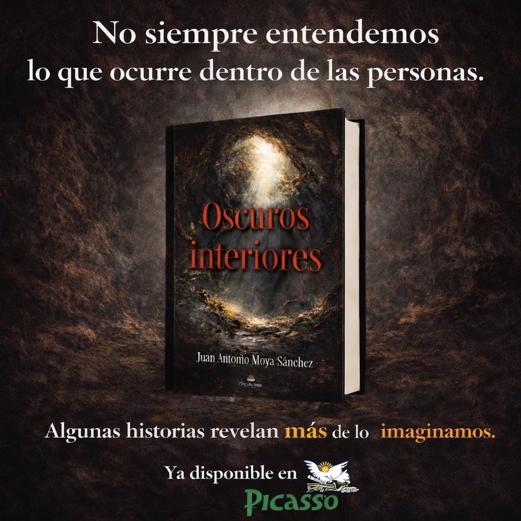 Animo a leer mi primera novela. Una novela de profundidad psicológica que se abre a la fe. Disponible en la librería Picasso de Almería y en Internet.  libros.cc/Oscuros-interi…
