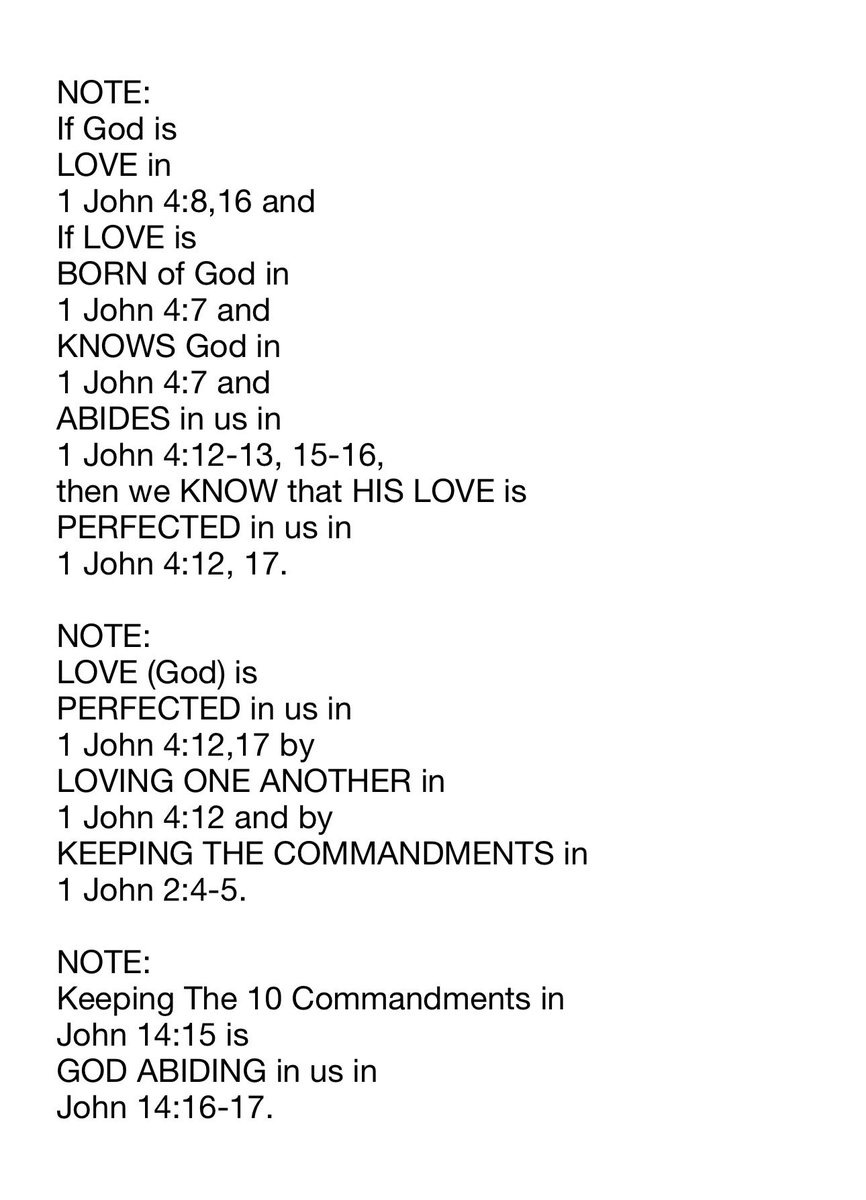 thinkharderthen's tweet photo. @ScottRoberts 1 John 5
2 By this we KNOW that we 
LOVE THE CHILDREN OF GOD, 
WHEN WE LOVE GOD 
AND OBEY HIS COMMANDMENTS.
3 For THIS IS THE  LOVE OF GOD, 
THAT WE KEEP HIS COMMANDMENTS. 
And his commandments are NOT burdensome. https://t.co/945wenbsf6