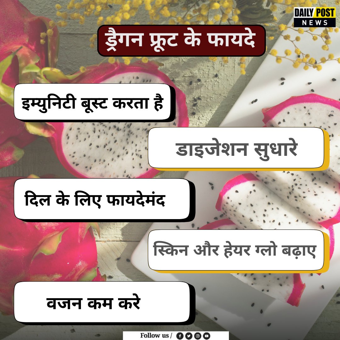 PostHaryana's tweet image. ड्रैगन फ्रूट के फायदे
#dragonfruit #dailypost #benifits #dailypostharyanahimachal