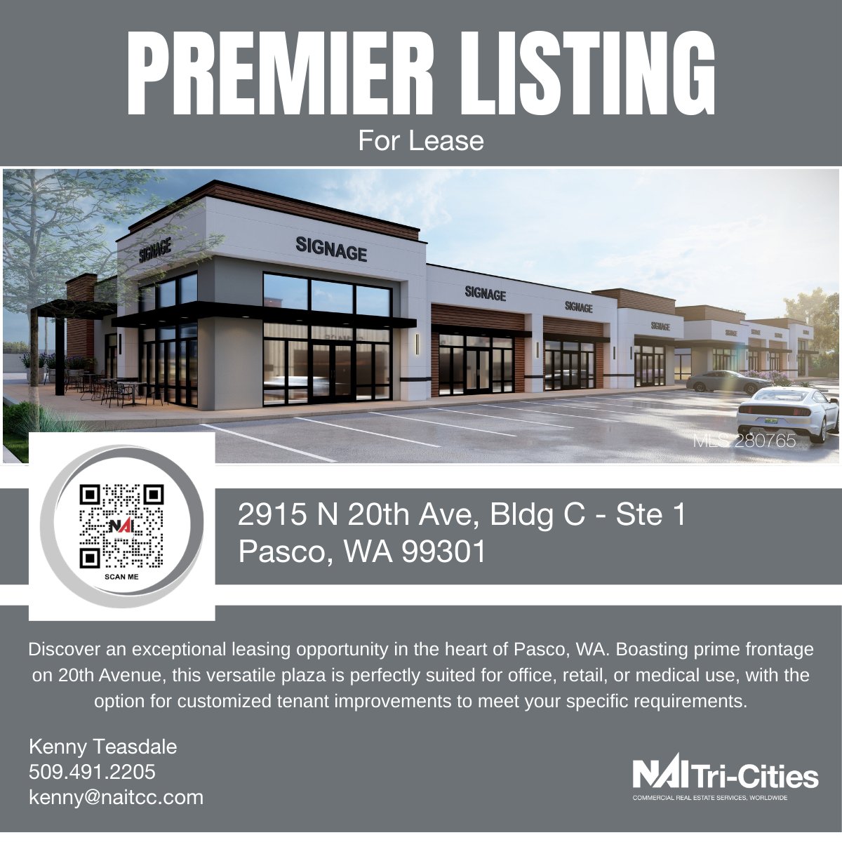 2915 N 20th Ave, Bldg A Ste 1, Pasco, WA

📞 Contact Kenny Teasdale at NAI Tri-Cities for more details:​
 📩 kenny@naitcc.com | ☎️ 509-491-2205​
🌐 View Listing:  1l.ink/ZJ8247F​

​#NAITCC #PascoWA #CRE #NAIGlobal #FeaturedListing #Brokers