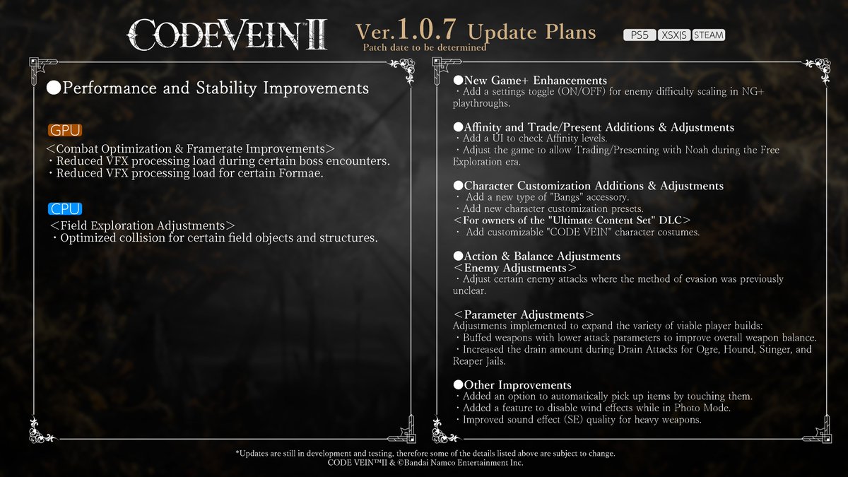 CODE VEIN II tweet media