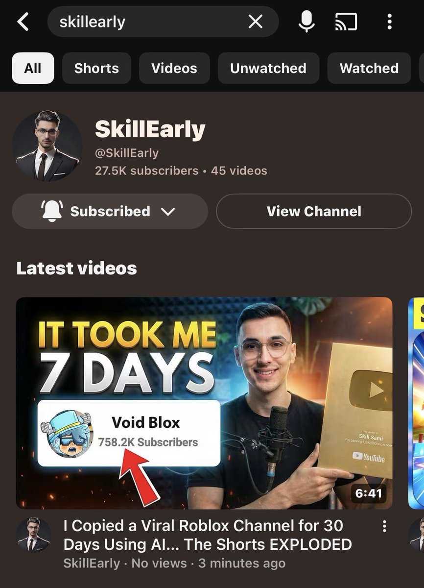 skillearly's tweet photo. I Copied a Viral Roblox Channel for 30 Days Using AI… The Shorts EXPLODED
❤️👇🏻
https://t.co/PTUgymom62
#Roblox #RobloxShorts #AI #AITools #AIShorts #YouTubeShorts #ViralShorts #ContentCreation #YouTubeGrowth #YouTubeStrategy #Automation #AICreator #RobloxContent #ShortsAlgori https://t.co/eAqjKNqurw