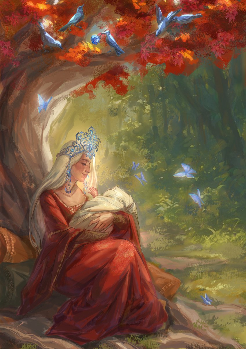 Rhaella Targaryen and her firstborn Rhaegar Targaryen ✨

Commission by my dearest <a href="/Malotte00/">malotte</a>