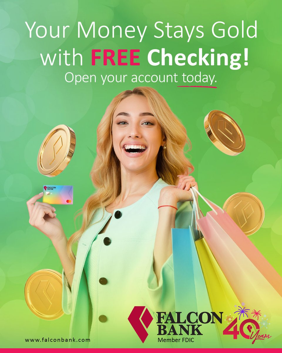 falconintlbank's tweet image. Feeling lucky this St. Patrick’s Day? Your pot of gold starts here. Stop by any of our locations to open your Free Checking account today!
#FalconBank #FreeChecking #WeKnowWhatCounts #CommunityBank