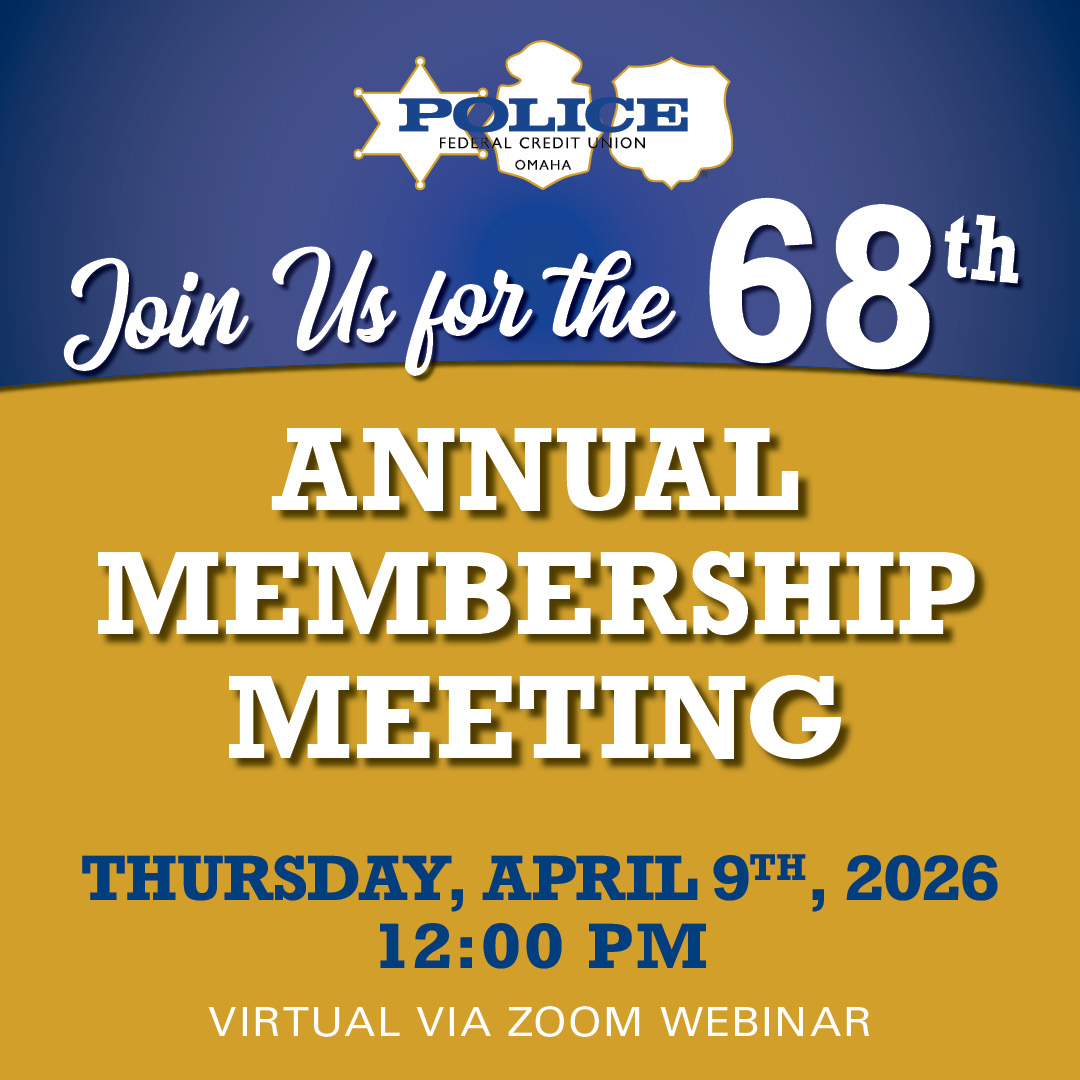 📅 Save the date! Join us virtually on April 9 for our 68th Annual Membership Meeting.

Member-owners, this is your opportunity to stay informed, celebrate achievements, &amp; hear important updates.

Email nancy@opfcu.com to request login credentials.

#PoliceFCUOmaha #AnnualMeeting