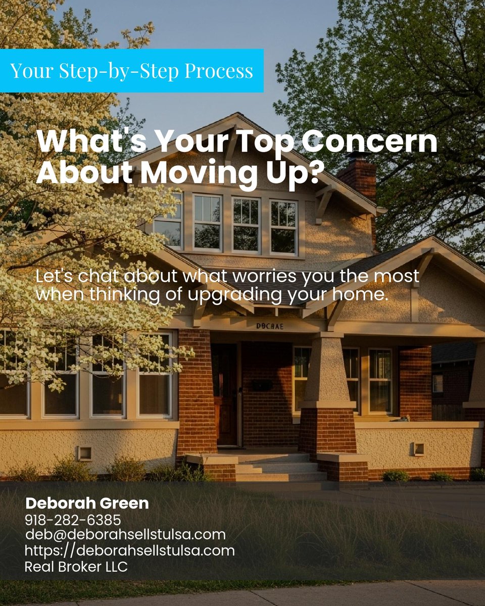 Thinking of upgrading your home in Tulsa? Timing can make or break your move! ⏰ Avoid rushing due to FOMO or ignoring market trends. Stay informed for a smoother transition. What's your top concern about moving up? Let's chat! #TulsaRealEstate