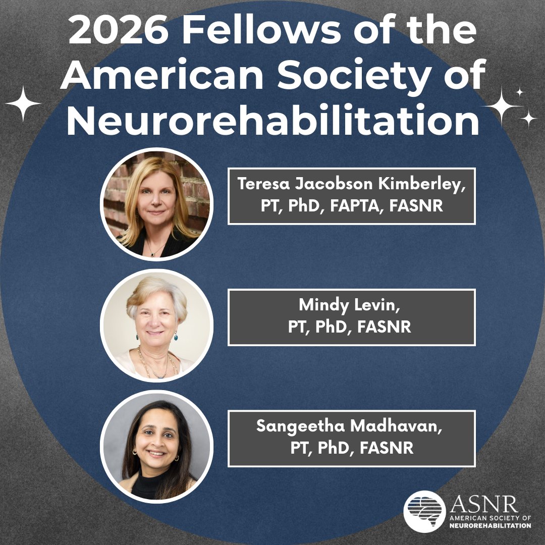 ASNRehab's tweet photo. We're excited to announce our 2026 Fellows of ASNR, V.I.S.T.E. Award, &amp; Rising Star Award recipients, as well as the finalists for our Presidential &amp; Fletcher McDowell Abstract Awards! Read our new blog article to learn more about these honorees!
https://t.co/G5mBgs7qRj #ASNR2026 https://t.co/T9lIJbYMzu