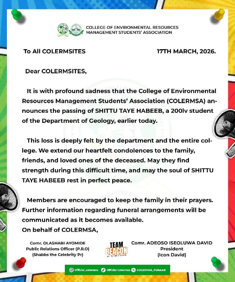 COLERMSA_FUNAAB tweet media