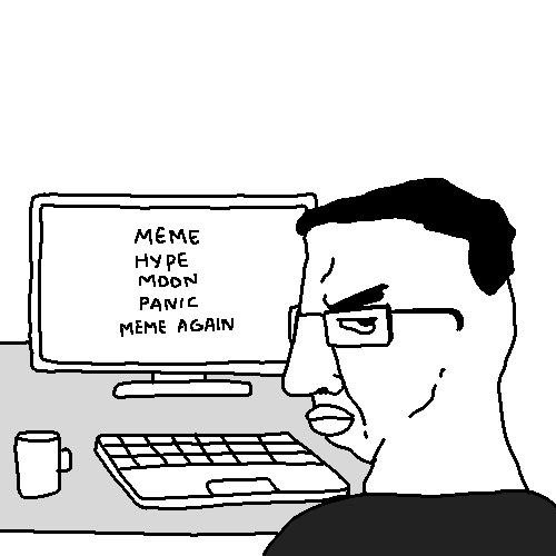 Chud_on_PF's tweet photo. meme 
hype
moon
panic
meme again https://t.co/AhSMYRtIgo