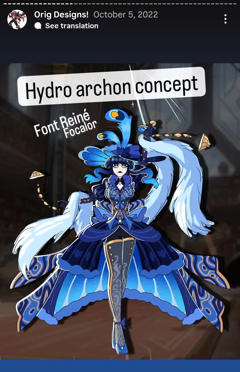 Throwback to my old hydro archon design from 2022