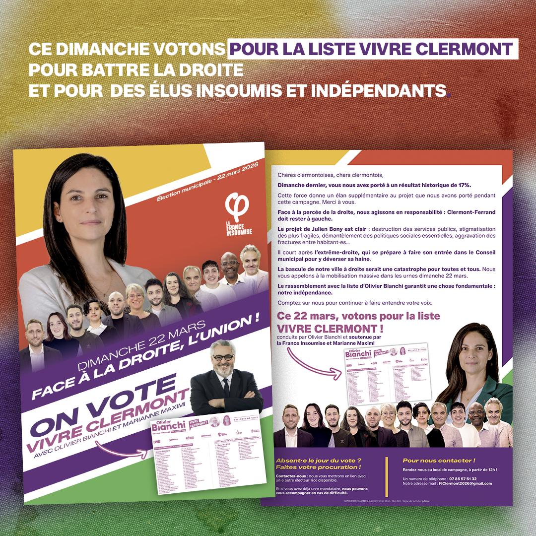 Clermont fière et solidaire - LFI tweet media