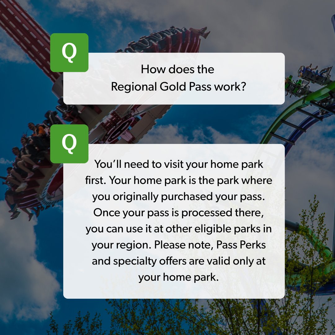 greatescapetp's tweet photo. One pass = lots of parks! 😍 

Got questions about the new Regional Gold Season Pass? We’ve got the answers! 

Swipe through for the FAQs and get your Season Pass 👉 https://t.co/irLF7ewEyT https://t.co/sFIQ3GVII3