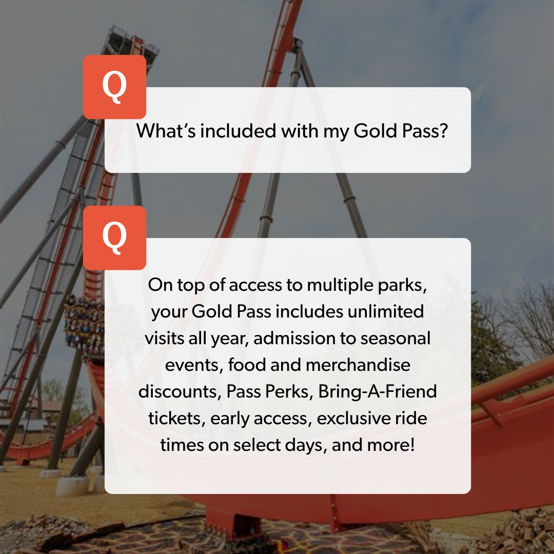 greatescapetp's tweet photo. One pass = lots of parks! 😍 

Got questions about the new Regional Gold Season Pass? We’ve got the answers! 

Swipe through for the FAQs and get your Season Pass 👉 https://t.co/irLF7ewEyT https://t.co/sFIQ3GVII3