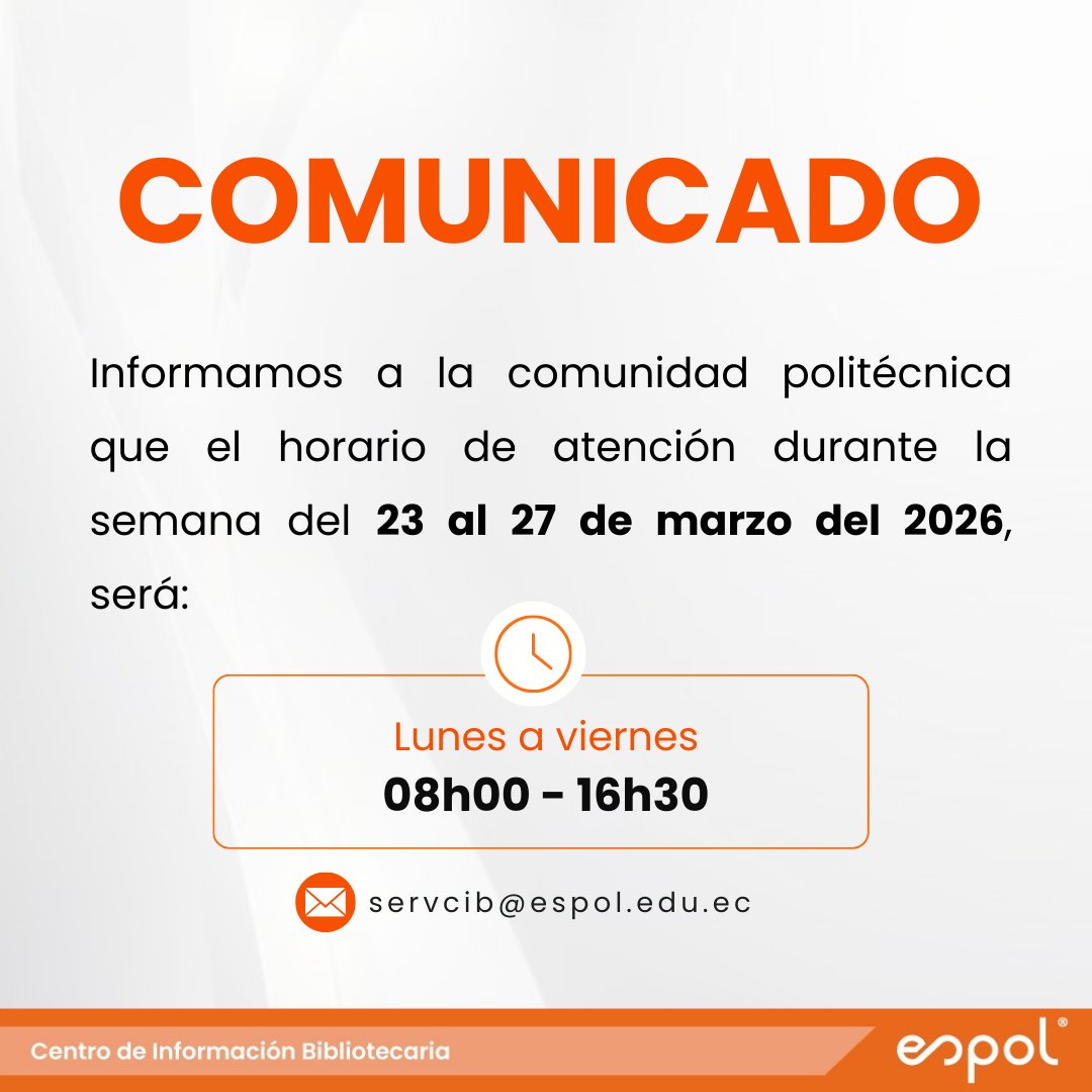 Centro de Información Bibliotecaria - ESPOL tweet media