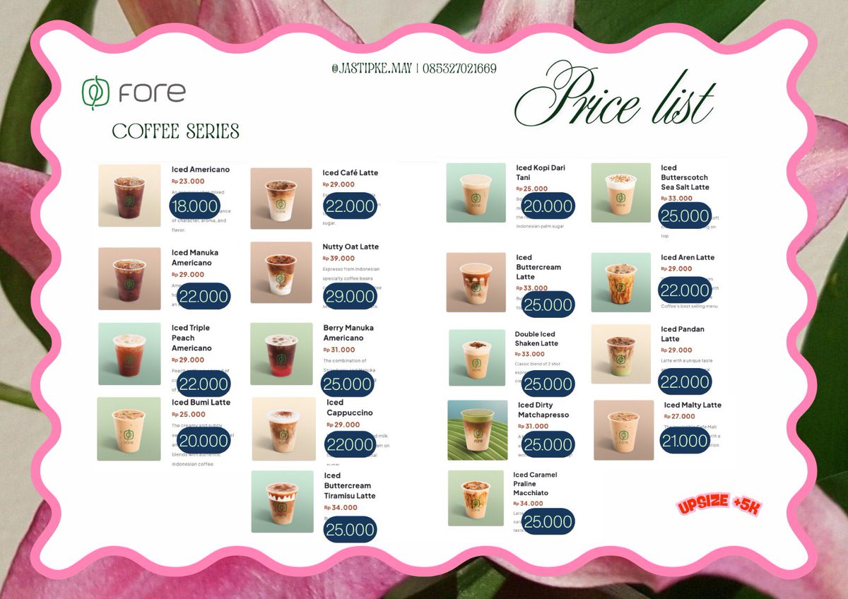 aaaaaaaavocados's tweet image. OPEN JASDOR FORE☕️
bisa order semua menu favorite kamu coffee/non-coffee
💰 lebih murah
🤳🏻 fast response
👀 aman terpercaya

DM or WA aja yaa!💌
#jasdor #fore #zonauang #zonaba