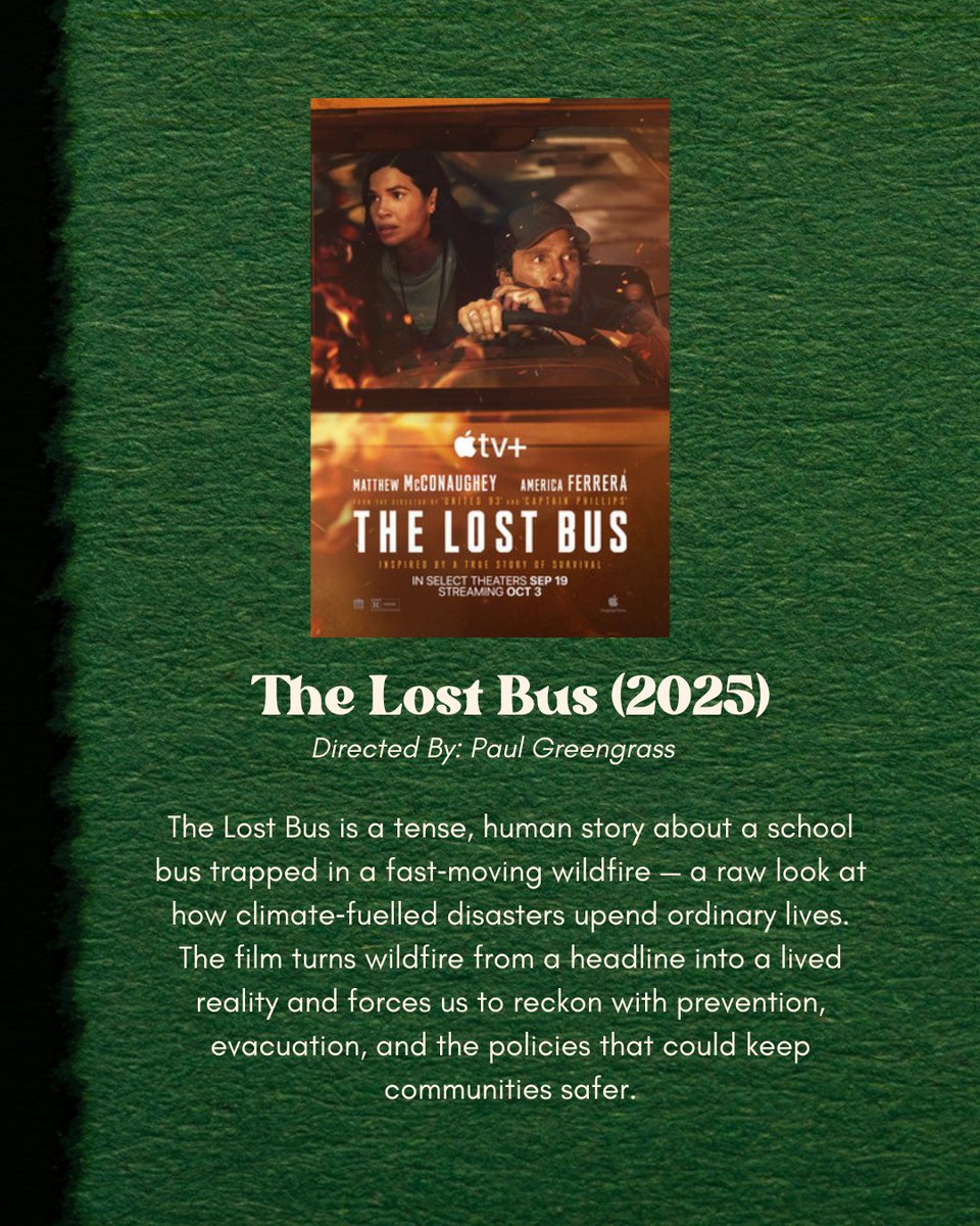 globalgreen's tweet image. Some of the most powerful climate stories right now are being told through film, and these recent releases are too good to skip. Add them to your watchlist and let them spark something. ⚡️ 

#EcoFilms #ClimateActionNow #SustainableCinema