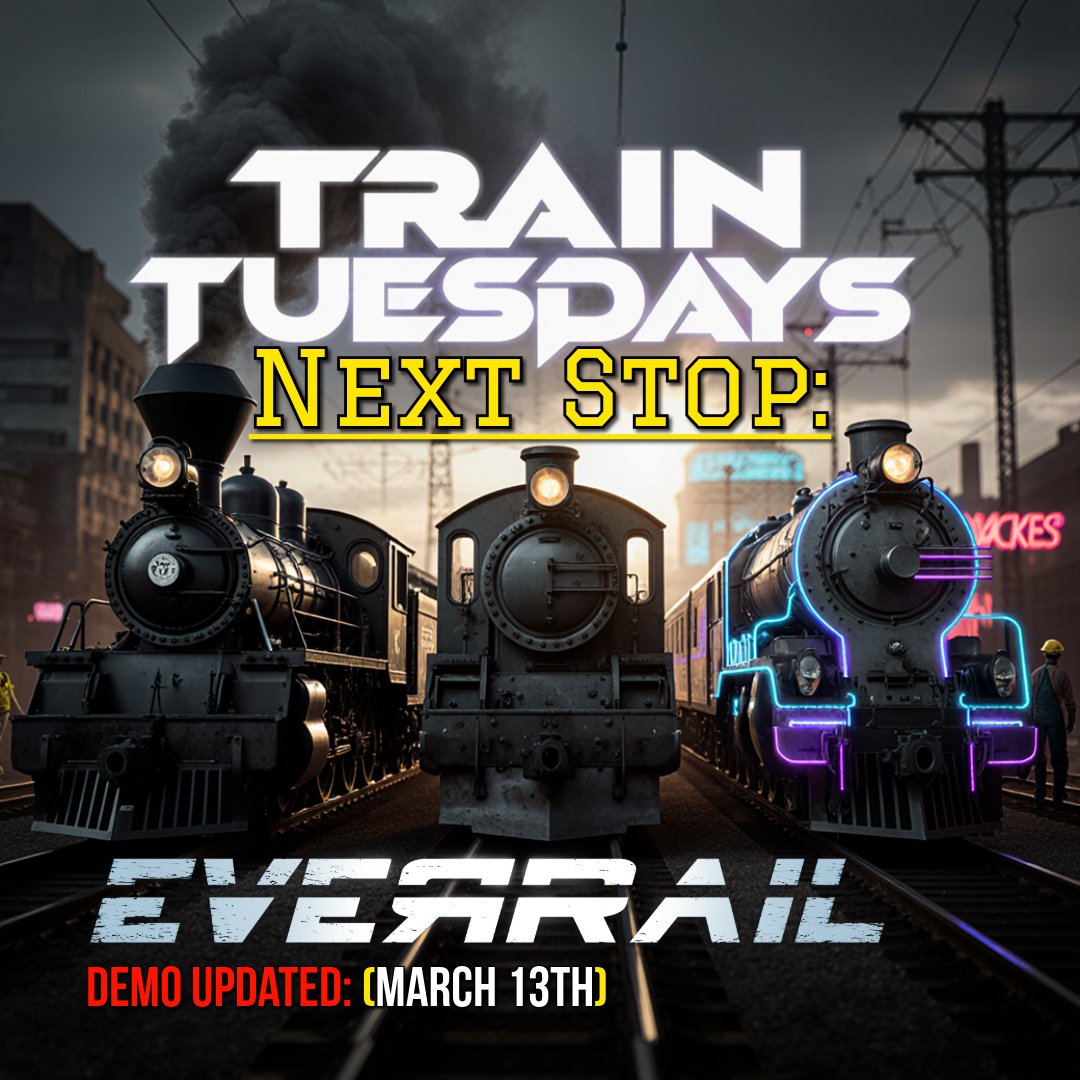 ModicaMedia's tweet image. Wassabi everyone! Join me at 12 PM PST as I jump back into the recently updated #Everrail #demo.

Ways to watch:
youtube.com/live/YXEdG27_O…
youtube.com/live/v92X_cz0g… - Vertical
twitch.tv/silvershade6

-Silvershade

#TrainSim #TrainTuesday #letsplay