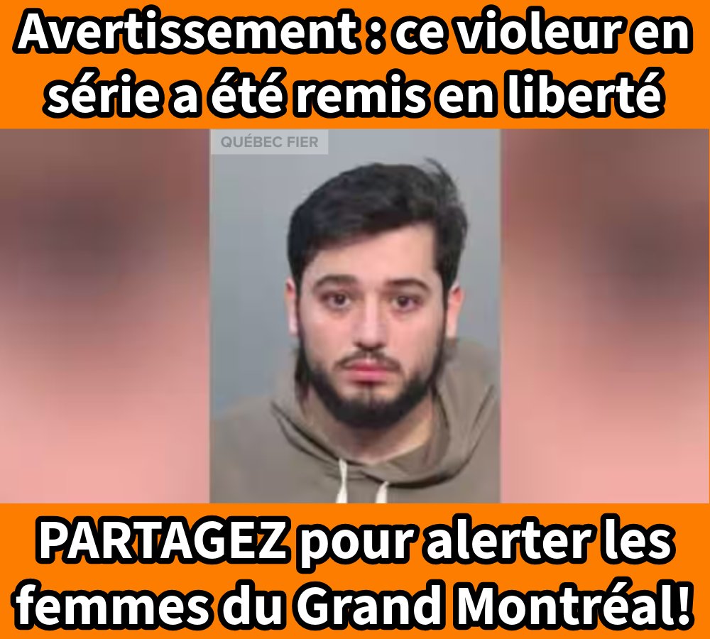 Il y a quelques jours, nous vous parlions d'Abdallah Almir, un homme de 22 ans accusé d'avoir harcelé, séquestré et agressé 2 femmes dans le nord-ouest de Montréal. La police recherche d'autres victimes potentielles.

Même s'il est de toute évidence très dangereux, un juge a