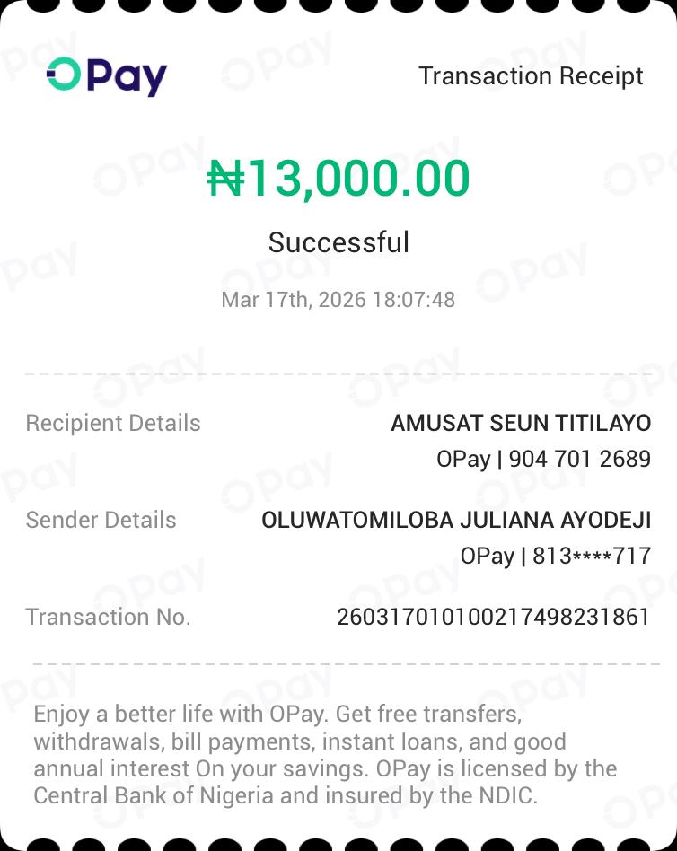 TgCafe's tweet photo. 13k sent for the package and delivery to @Damiloladbest
Thank you for being a consistent vendor in our community.
We hope we all keep supporting ourselves genuinely in the community through engagement on business posts, recommendations & patronage.
Let's win together.
#TGVC https://t.co/KrzSt47ENm