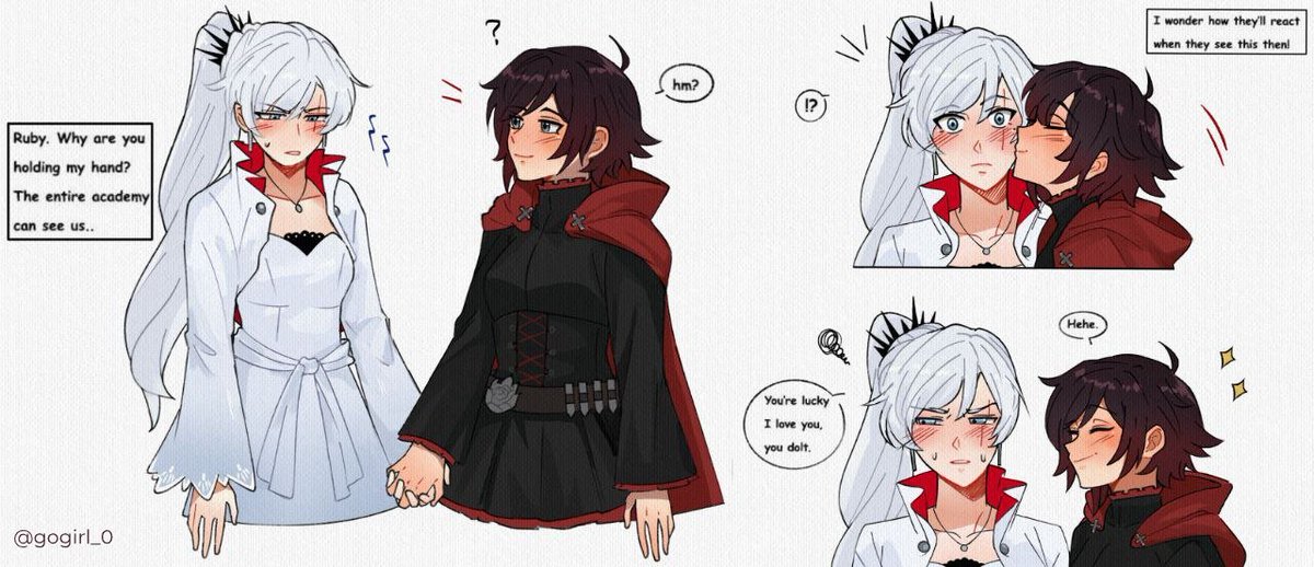 They hold hands and kiss??
Commission for <a href="/tf2jumpscare/">Nesspresso</a> 
#whiterose #RWBY #RWBYfanart