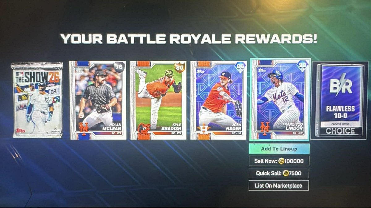 MLB The SHOW26 Stubs & BR Flawless |MUT &CUT Coins tweet media