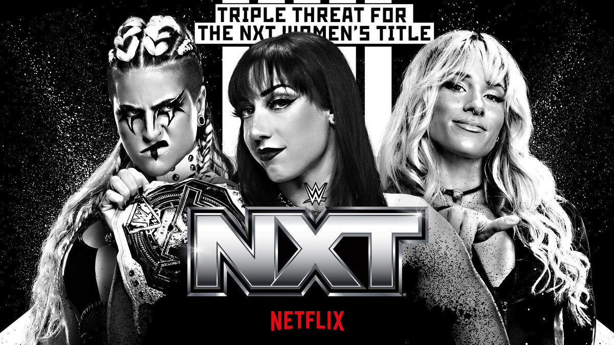 WWEIndia's tweet photo. Kal #WWENXT par LIVE at 5:30 AM (IST) on @NetflixIndia:
⚪️ Appreciating Booker T
⚪️ Jacy Jayne vs. Zaria vs. Sol Ruca - NXT Women’s Title Triple Threat Match
⚪️ Tatum Paxley vs. Izzi Dame - NXT Women’s #NATitle Steel Cage Match
⚪️ Fallon Henley vs. Wren Sinclair - Women’s Speed Championship Match
… and MORE! ⬇️
