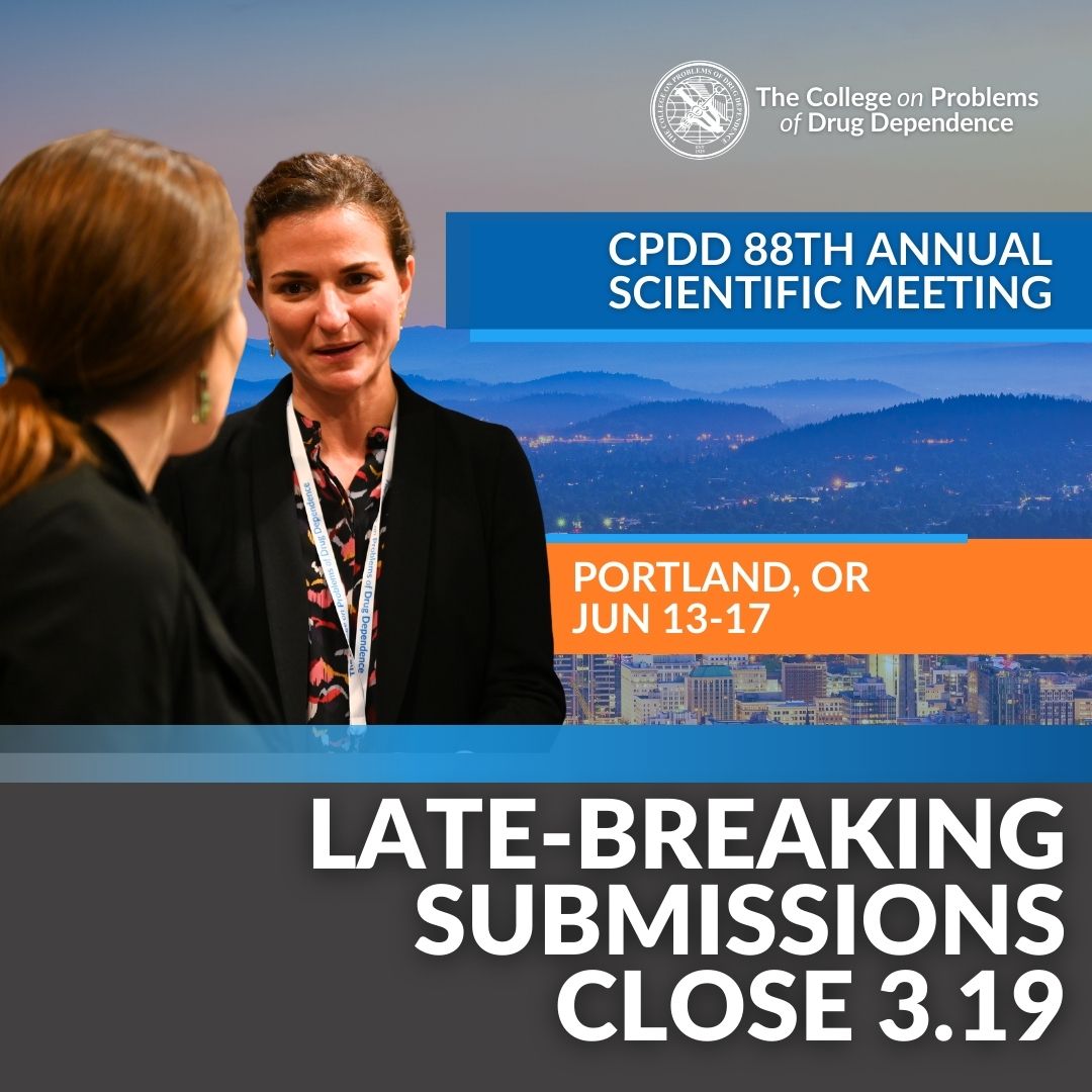 The College on Problems of Drug Dependence tweet media