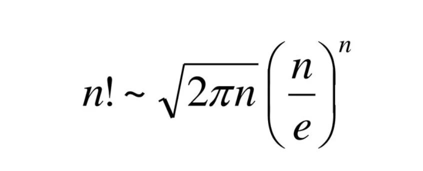 James Stirling, a Scottish mathematician, devised this approximation in 1730, called Stirling's approximation—a formula that approximates the factorial of a large number n.