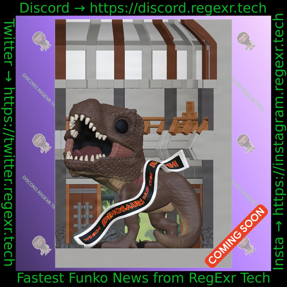 Coming Soon: Jurassic Park Jurassic Park Pop! Nooks T. Rex In Visitor Center PREORDER HERE: reddit.com/r/funkopop/com…
