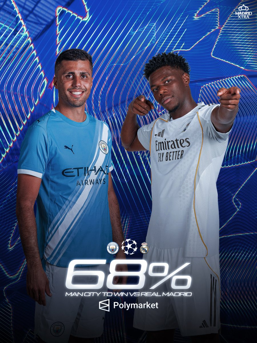 MadridXtra's tweet photo. 🚨 Real Madrid are huge underdogs tonight. @PolymarketSport 🤯 https://t.co/c9QHRCAgcA