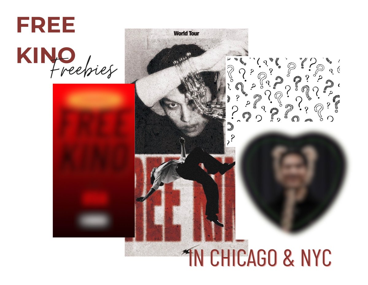 FREE KINO in NYC &amp; CHICAGO 📣📣

I will be handing out freebies for each concert! There will be a mix of 4 lucky draw photocards, a pin badge and a small surprise! Come find me the day of the get a freebie goodie bag! 

Check out the preview 👇🏻👇🏻