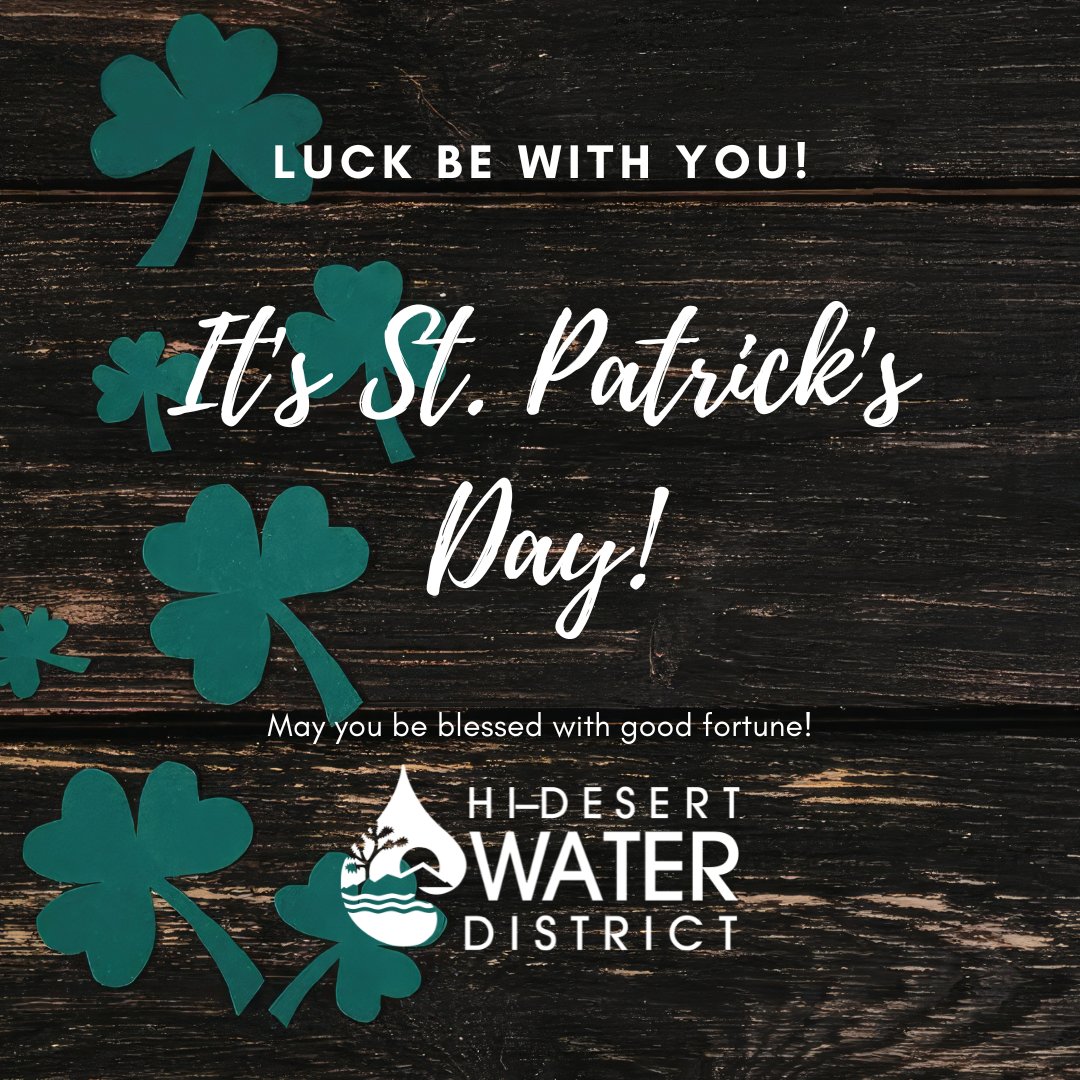 HiDesertH2O's tweet photo. Happy St. Patrick's Day! https://t.co/dVy9bkGzJl