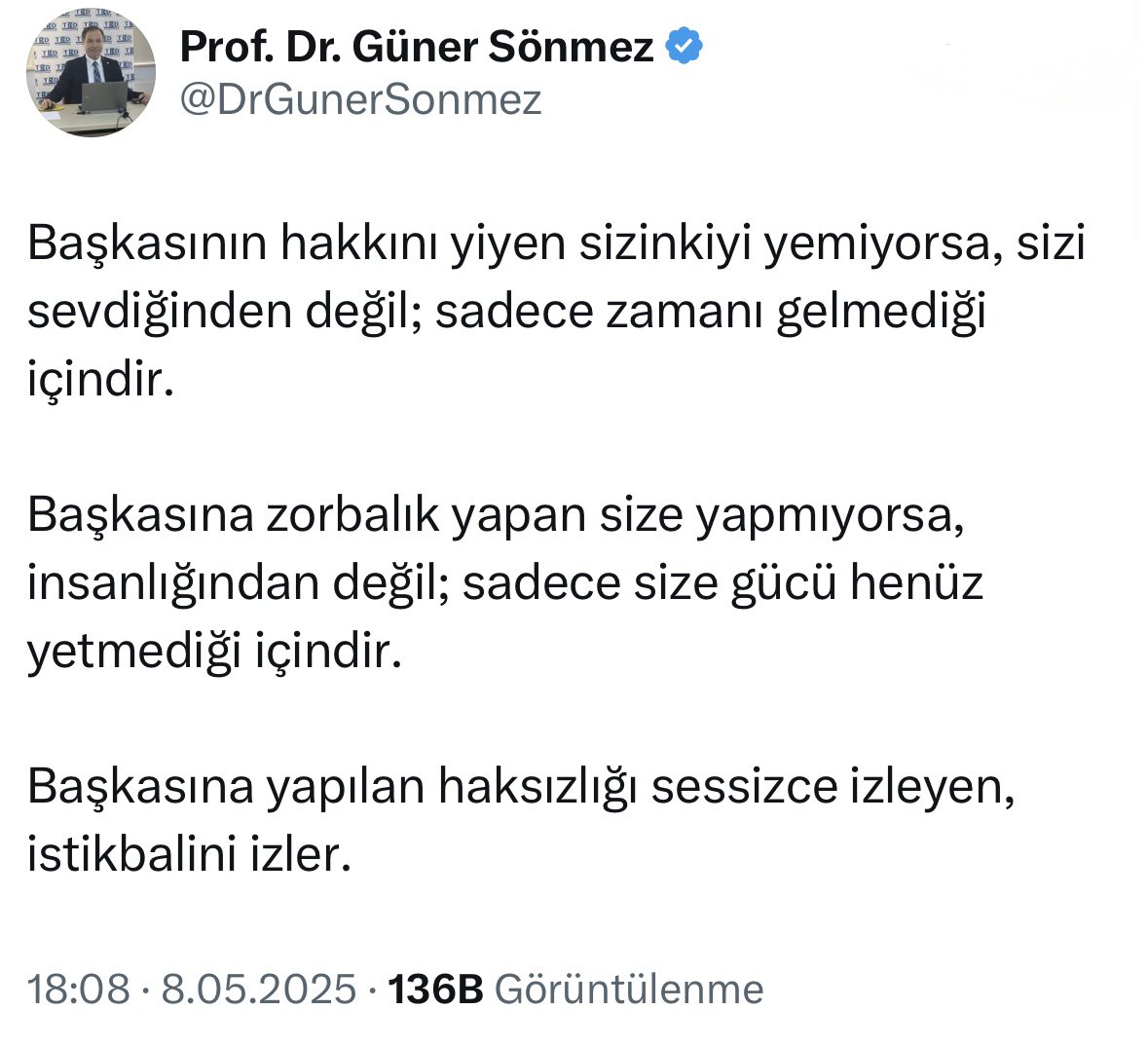 Prof. Dr. Güner Sönmez tweet media