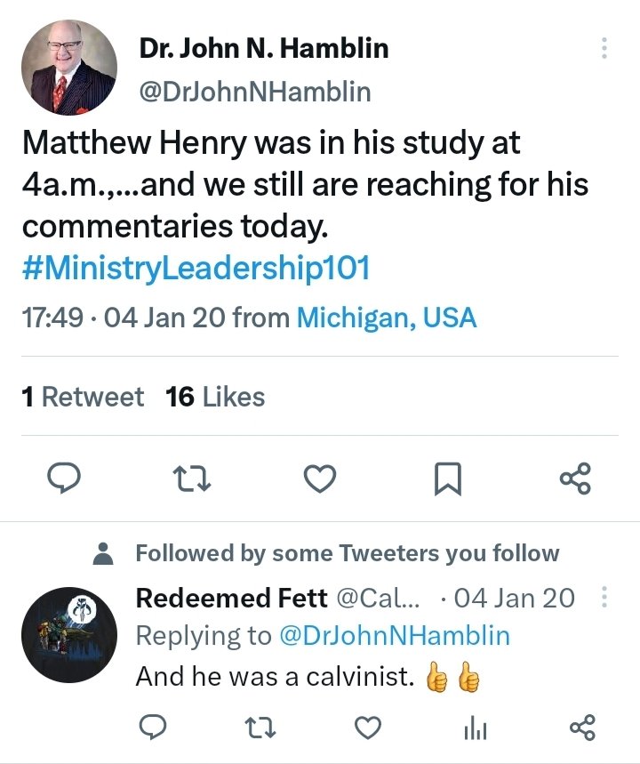 weecalvin1509's tweet photo. @BlessedBook1611 @planetjohn99 @Craigsbass Plenty of #greatmen (even "America's Premier Evangelist") read after Calvinists, tweet about it and share their Calvinist wisdom on radio stations. 

Of course, they tweet that no self respecting Fundamentalist would do such a thing. #AccidentProne
#MalonePreachedWithCalvinists https://t.co/96Jw0gra7H