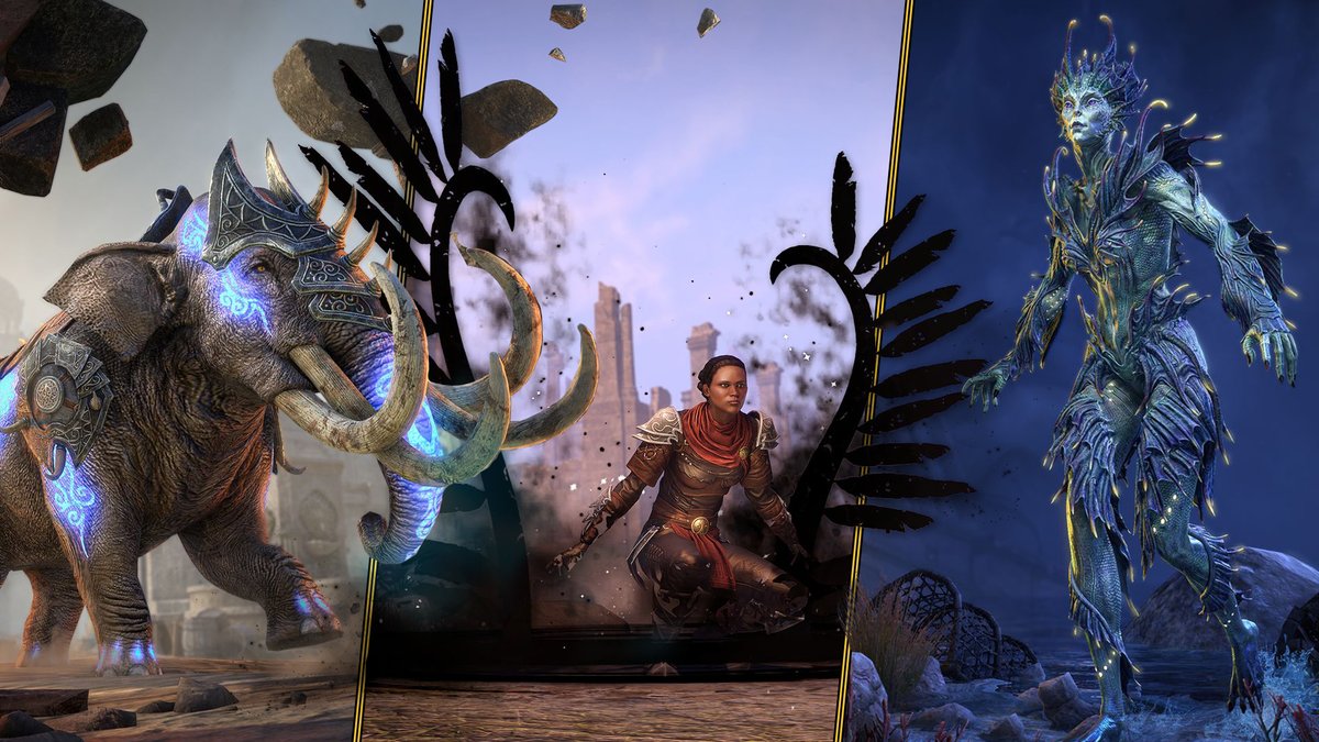 Claim treasures uncovered from old Yokuda in the new Warrior Wave Crown Crates ⚔️
  
✨Customized Actions
🐘 Mounts
🧜🏻‍Polymorphs
…and more!

Available March 19! 
beth.games/4bwkAlg