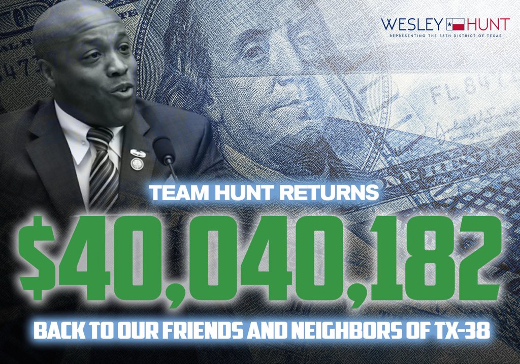 Rep. Wesley Hunt Press Office tweet media