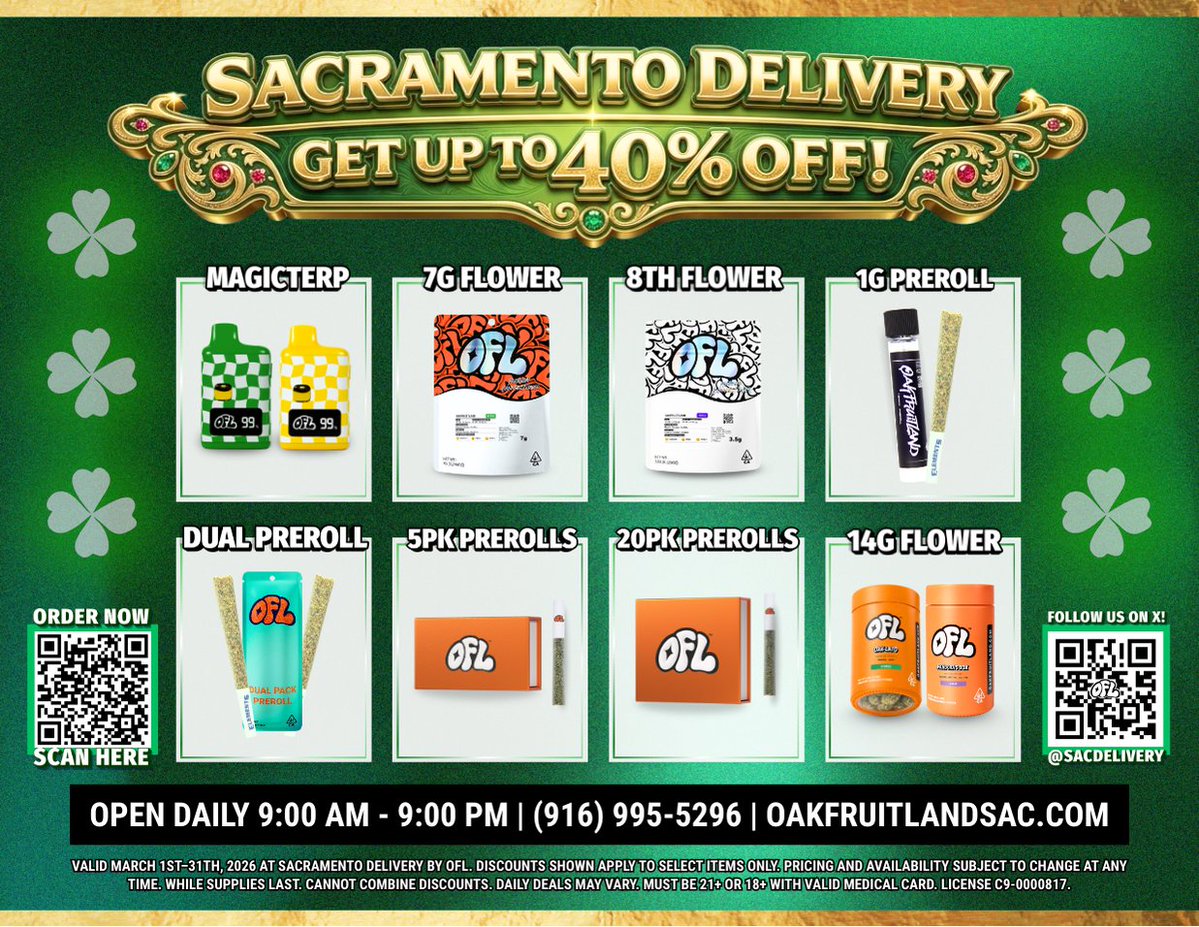 Sacramento Delivery By OFL tweet media