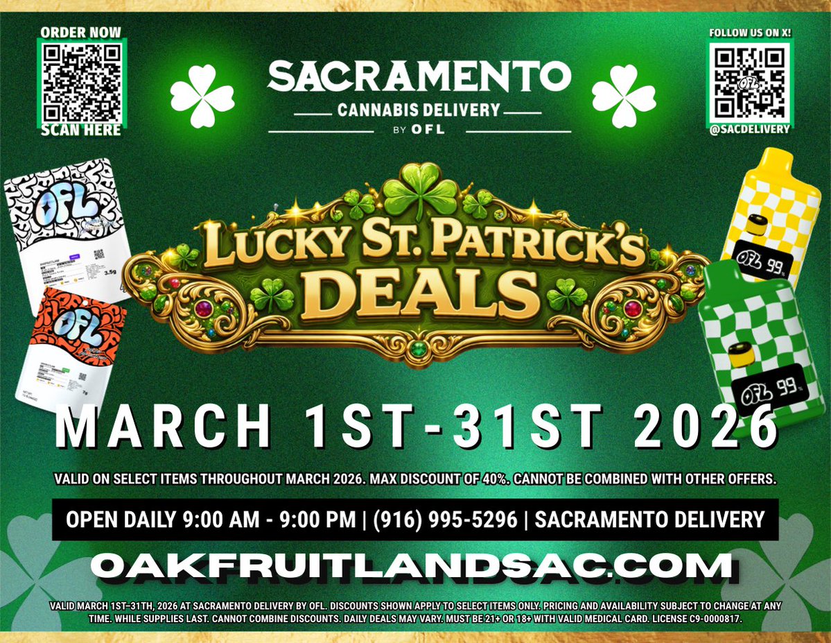 Sacramento Delivery By OFL tweet media